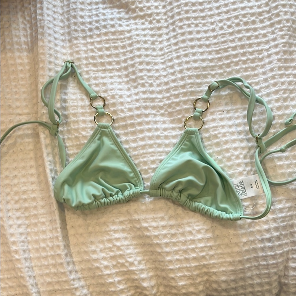 Mint Green Triangle Bikini Top